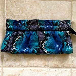 EXPRESS Clutch Snakeskin print purse